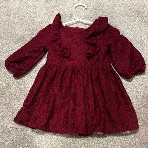 Cat & Jack Burgundy Lace Formal Dress